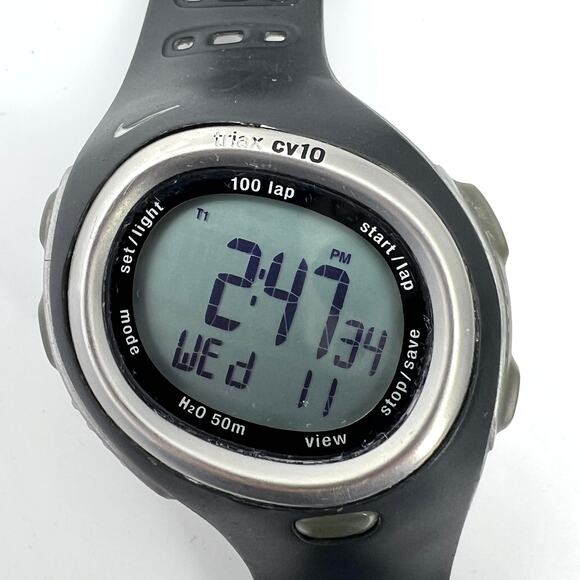 Nike Black Gray Triax CV10 SM0020 Wrist Watch Works - Picture 11 of 11
